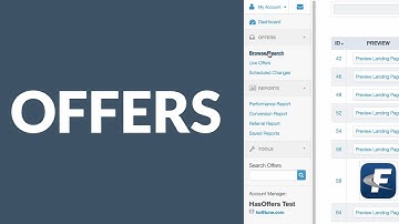 TUNE Partner Marketing Platform Partner Interface: Viewing Offers