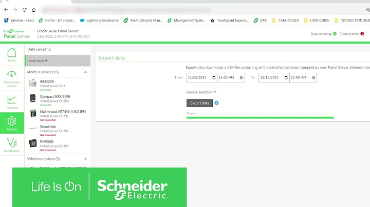 How to Export/Read the Data log of Advanced Panel Server | Schneider Electric