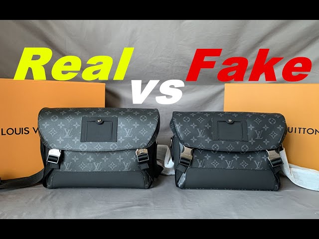 Real vs Fake Louis Vuitton Messenger District Monogram Eclipse PM Noir  Black 