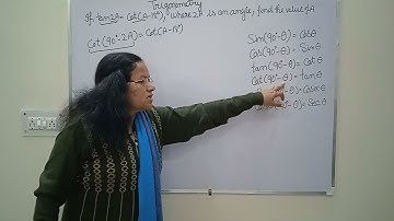 Trigonometry-If tan2A=Cot(A-18°),where 2A is an angle,find the value of A.