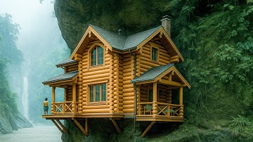 Building a Log Cabin (Ep2) – Felling Trees and Installing the Floor Joists