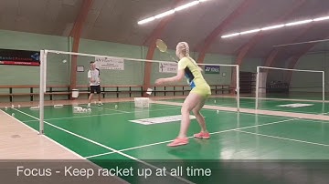 BADMINTON EXERCISE #17 - BLOCK AND KILL - BOTH SIDES, DOUBLE