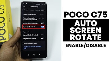 How to Enable/Disable Auto Screen Rotate in Poco C75