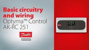 Basic circuitry and wiring of the Optyma™ Control, AK-RC 251 electronic temperature controller
