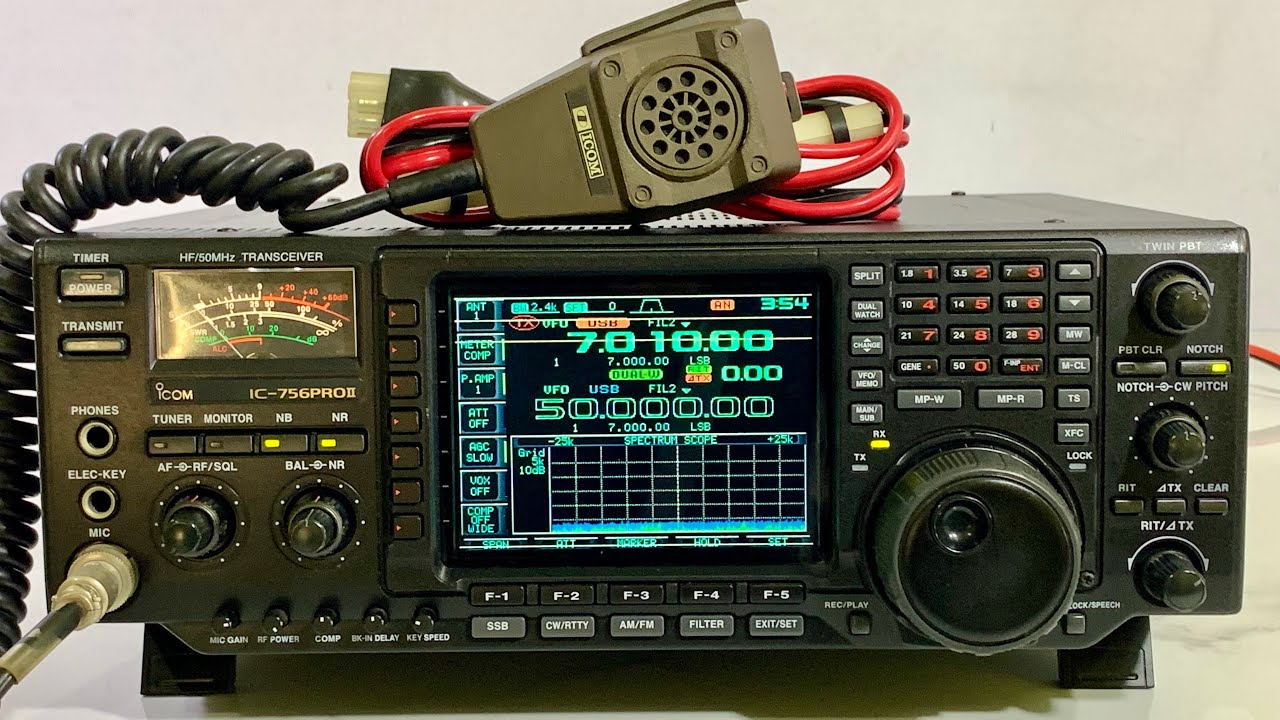 💢iCom IC-756PROII HF/50MHz 120/100W + DC + MH-7 ATU DSP DW