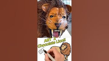 This one is massive! 6ft talk for 180lb of chocolate. The Chocolate Lion! 🦁  #amauryguichon #lion