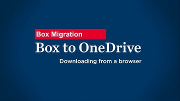 Migrating files from Box to OneDrive from browser