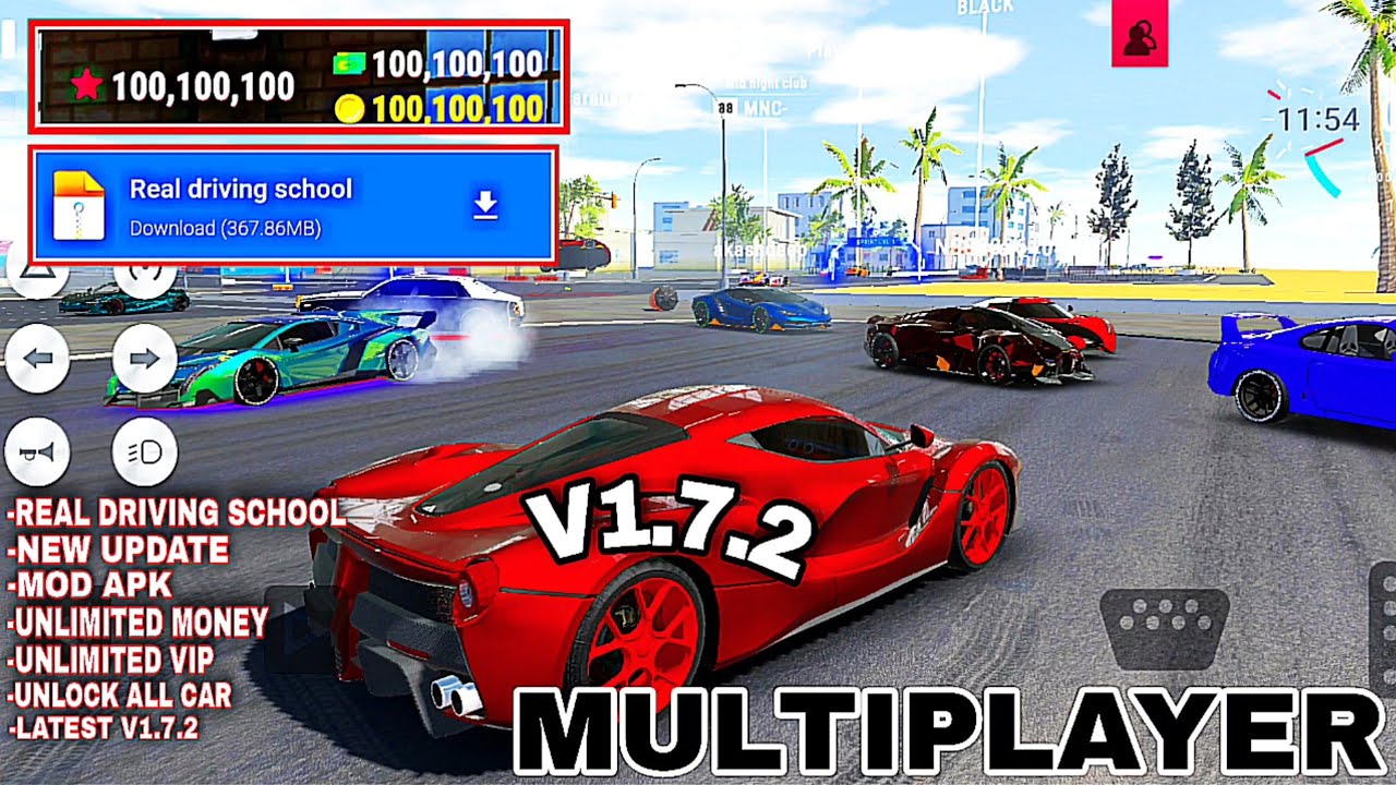 real driving school new update v1.7.2 mod apk unlimited money unlock