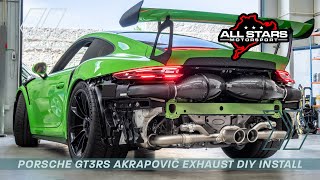 : Porsche GT3 RS 911 991.2 Akrapovic Slip-On Titanium Exhaust DIY INSTALL