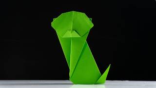 How to make a paper cat. Origami cat