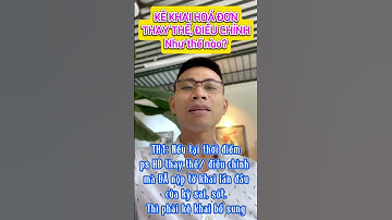 Kê khai Hóa đơn thay thế, điều chỉnh như thế nào?￼