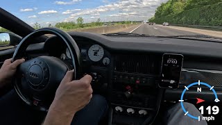 Test Drive - 1995 AUDI RS2 at 120MPH on an Autobahn - GoPro 11