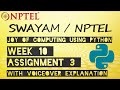 Swayam Python Week 10 Assignment & Quiz Answers (2020)