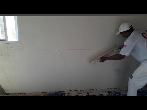 Gesso liso em paredes rebocada passo a passo. - YouTube