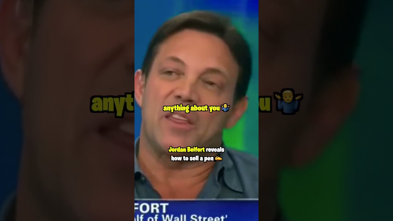 Jordan Belfort Reveals How To Sell A Pen