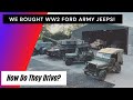We bought a pair of world war two american ford jeeps fixed them and went for a drive