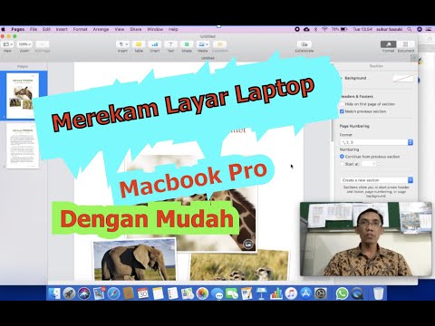 Cara merekam layar monitor dan camera di macbook pro