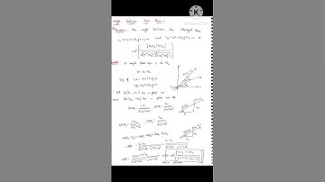 class11, The Straight Line,Theorem for Angle between two lines