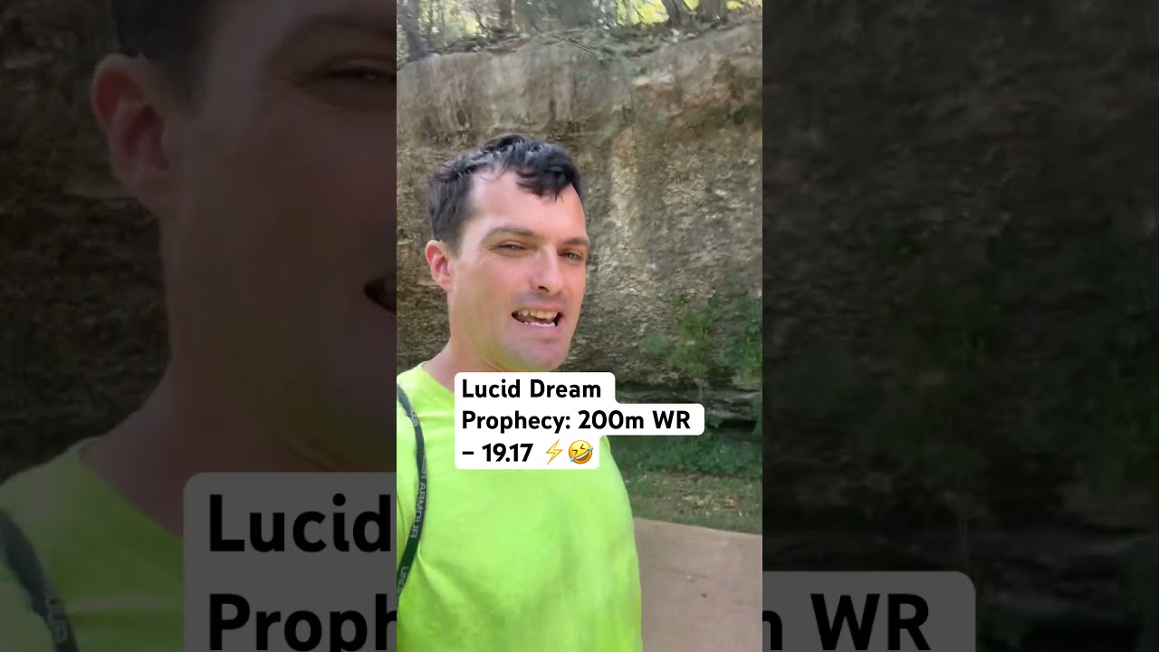 Lucid dream Buzzard prophecy: Knighton 200m WR 19.17 ⚡🤣 #usainbolt