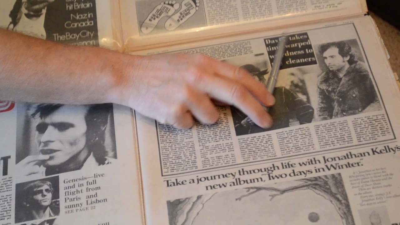 David Bowie Music Paper Covers - Sounds Magazine 1970's.