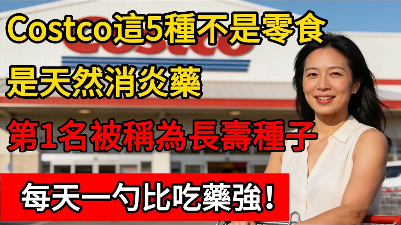 Costco這5種不是零食，是“天然消炎藥”？降脂、通便、抗衰老！醫生：第1名被稱為“長壽種子”，每天一勺比吃藥強！#costco #好市多