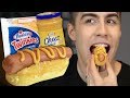 Would you eat a TWINKIE DOG? (Eating Cursed Foods)