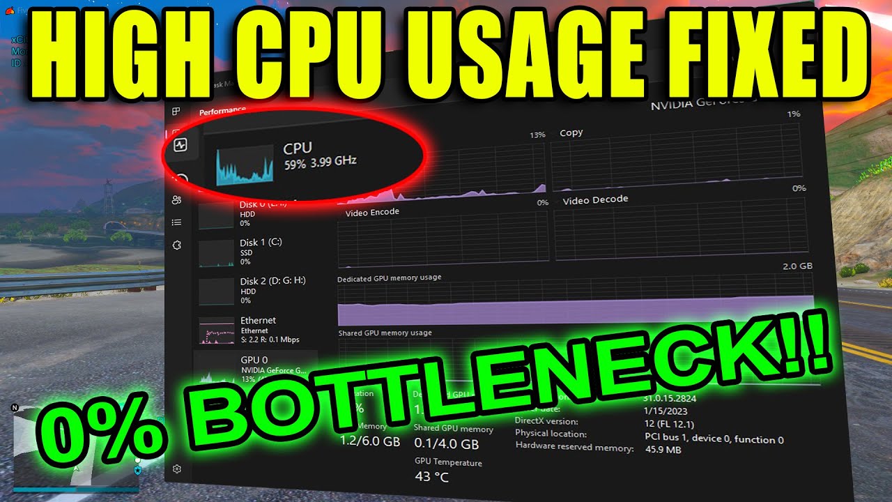 Fix High CPU Usage ISSUE now!!! increase GPU performance & 0% ...