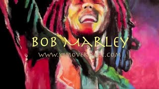 Bob Marley Finger Painting Portrait HD