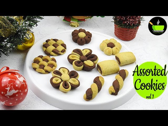 5 Christmas Cookies Recipe | Assorted Cookies | Butter Bicuits | Bakery Biscuits | She Cooks