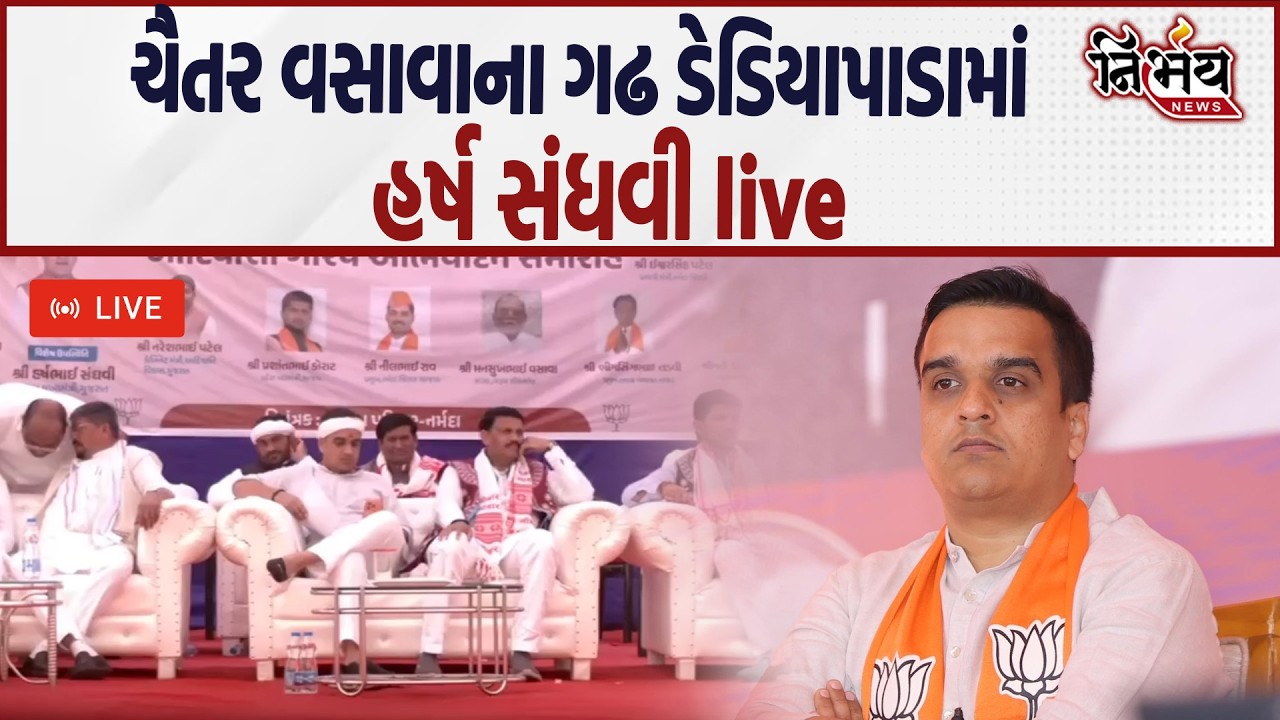 Harsh Sanghvi પહોંચ્યા Dediapada, જુઓ LIVE | Chaitar Vasava | BJP Gujarat | Nirbhay News |