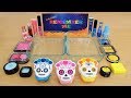 Day of the Dead - Mixing Makeup Eyeshadow Into Slime Special Series 229 Satisfying Slime Video