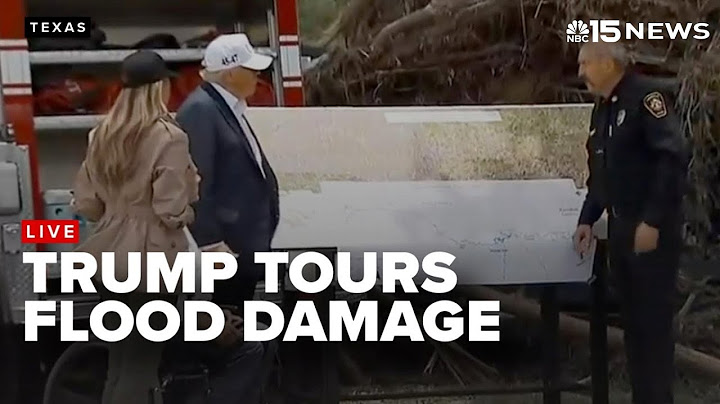 Trump arrives in Texas to tour flood damage