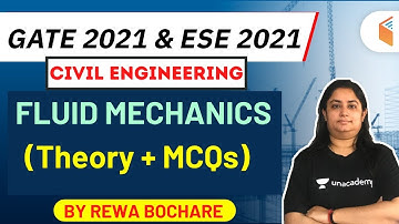 7:00 PM - Gate 2021 & ESE 2021 | Civil Engg. by Rewa Bochare | Fluid Mechanics (Theory + MCQs)