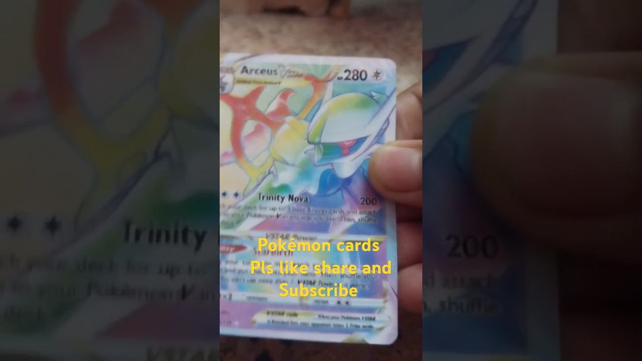Pokémon cards Special card Arceus a normal type legendary pokemon