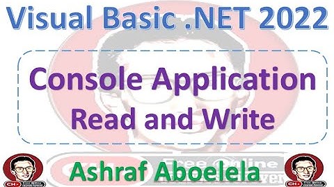 Visual Basic  Net 2022  14  Console Application Read and Write