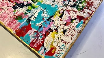 How To Make Crackle Texture / Simple Abstract Painting Technique