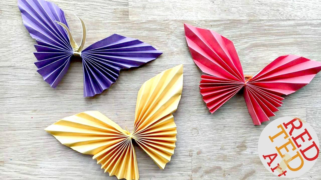 Easy Paper Butterfly Origami - Cute & Easy Butterfly DIY - Origami