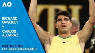 Thumbnail for Richard Gasquet v Carlos Alcaraz Extended Highlights | Australian Open 2024 First Round