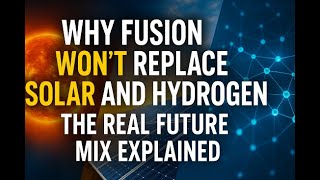 Why Fusion Won’t Replace Solar and Hydrogen — The Real Future Mix Explained