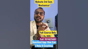 webscte 3rd Sem. Mechanical Engineering- Only 999/- How Can I Help U Coaching