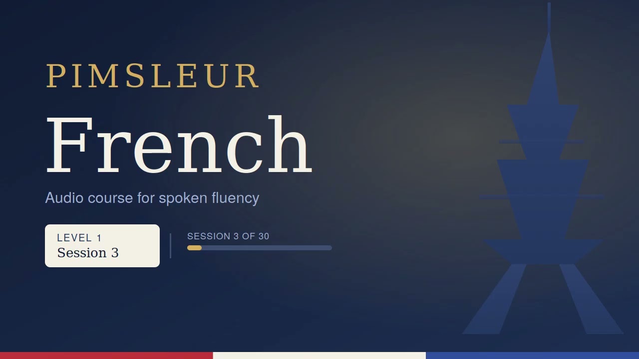Learn french in 30 Minutes | Pimsleur french Level 1 - Session 3