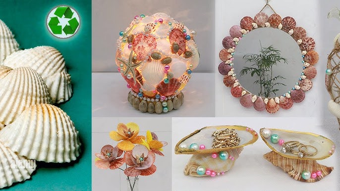 5 amazing shell craft ideas/sea shells crafts when you are bored /DIY using  sea shells from holiday 