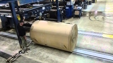 Harmax Pull dolly track. Corrugated Packaging