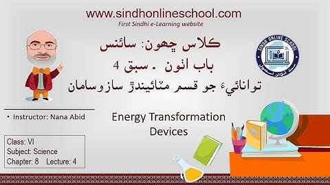 Energy Converters| Science Class 6| Chapter 8| Lecture 4| by Nana Abid| Sindh Online School