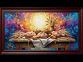 Fresh Bread & Wheat Oil Painting | Dark Wood Frame TV Art | Warm 4K Bakery Ambience Screensaver