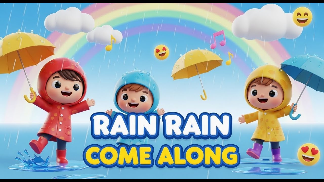 Rain Rain Come Along 🌧️🎵 | Fun Rain Song for Kids