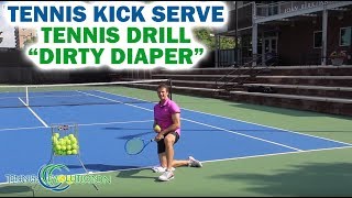 TENNIS KICK SERVE | Tennis Drill Topspin Serve TENNIS SERVE LESSON