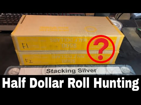 Searching Half Dollar Coin Rolls for Silver Coins