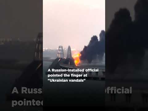 Satellite Images Show Crimea Bridge Damage From Explosion | Russia-Ukraine War
