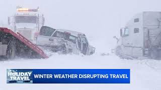 Winter storm making travel dangerous during busy holiday